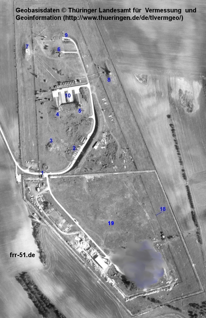Technische Zone der FuTK-511 und Gefechtsstand 1990